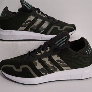 Adidas Athletic Running Shoes Men's Green Camo